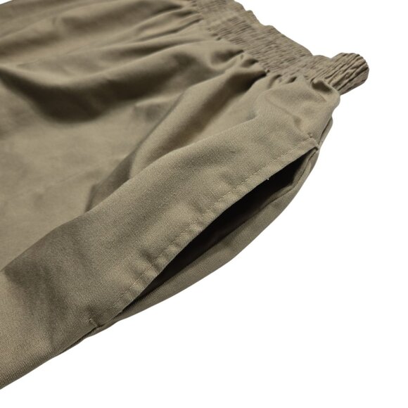 Vintage Priority One Pants Womens 26 Khaki Brown Elastic Waist Workwear Pleated - Picture 10 of 14